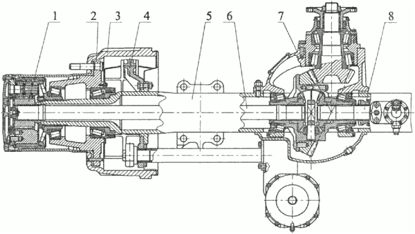 Камаз средний мост схема